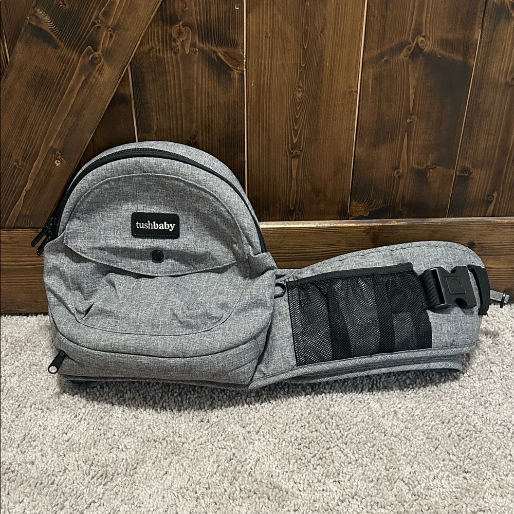 tushbaby Gray Waist Hip Seat with Storage